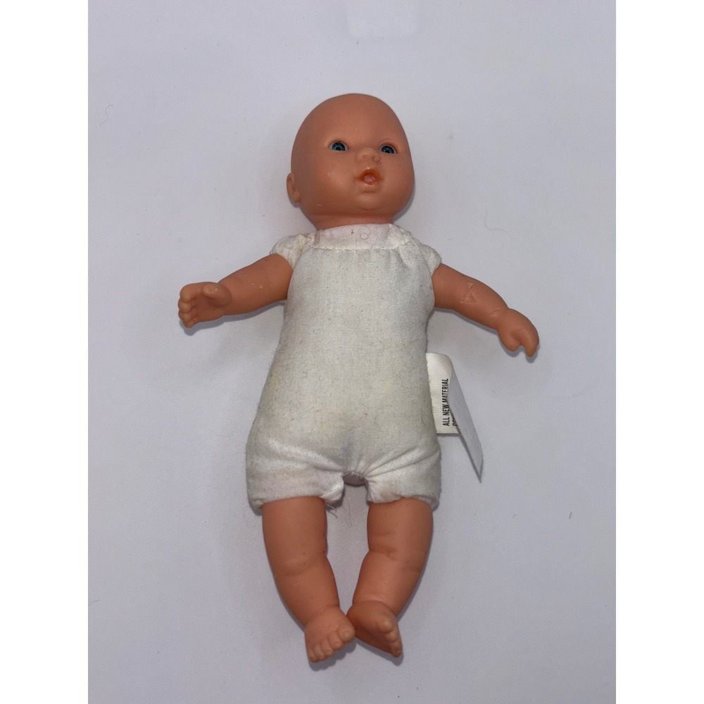 Toysmith Soft Body Baby Doll Blue Eyes White Romper Vinyl Limbs HZ 03/24/112